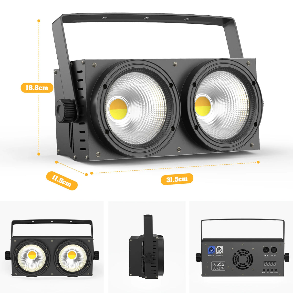 U'King 200W COB LED Par Light DMX Stage Lighting