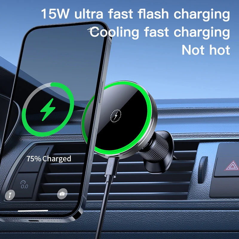 Charger Magnetic Car Vent Mount Wireless Fast Charging Phone Holder