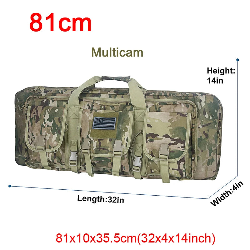LQARMY Tactical Double Rifle Case Molle Hunting Airsoft Gun Bag