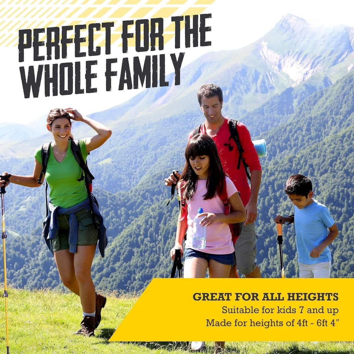 Lightweight Collapsible Trekking Poles For Hiking And Walking