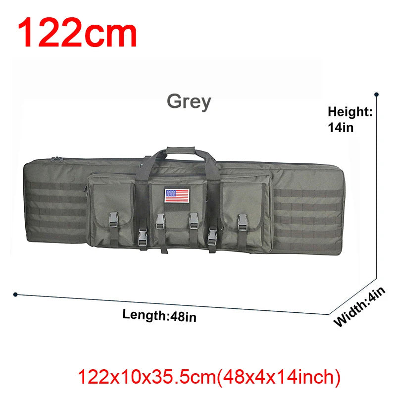 LQARMY Tactical Double Rifle Case Molle Hunting Airsoft Gun Bag