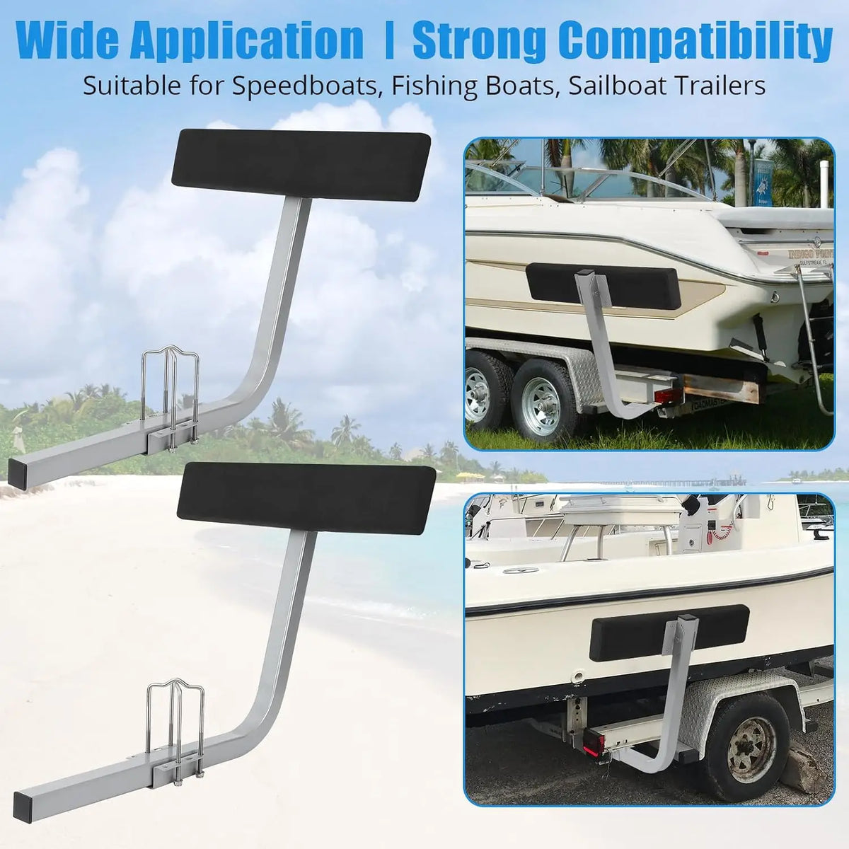 Garvee Adjustable Galvanized Steel Boat Trailer Guide Poles