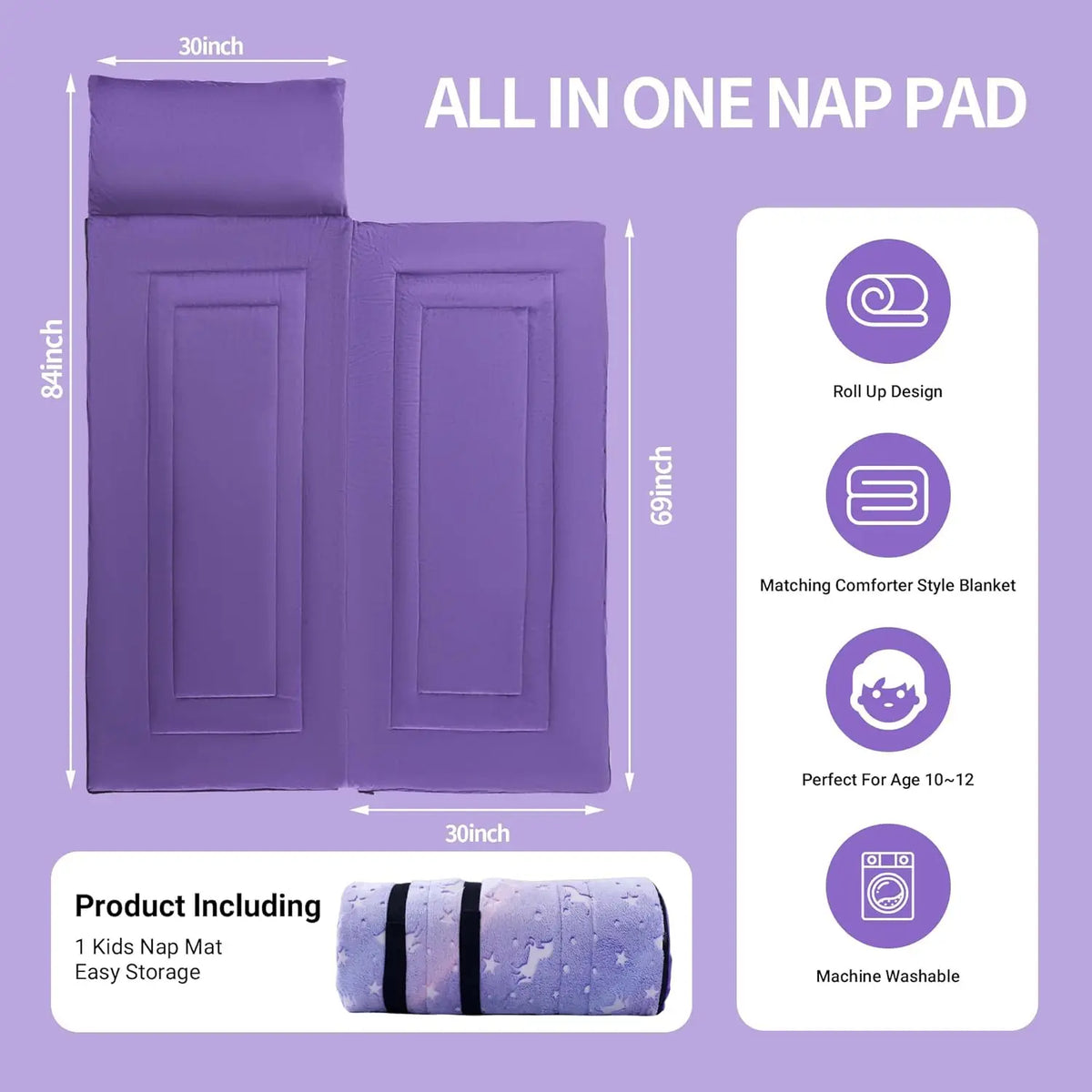 Glow In The Dark Kids Sleeping Bag With Soft Pillow