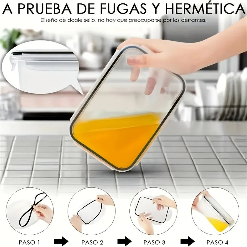 Stackable Airtight Plastic Food Storage Containers With Lids