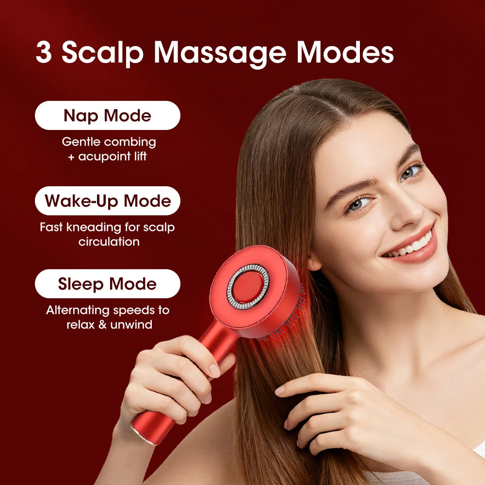 Afdeal Electric Hair Follicle Comb With Red Light Scalp Massager