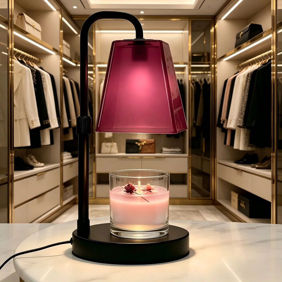 Glass Candle Warmer Lamp With Timer Dimming And Automatic Shutoff
