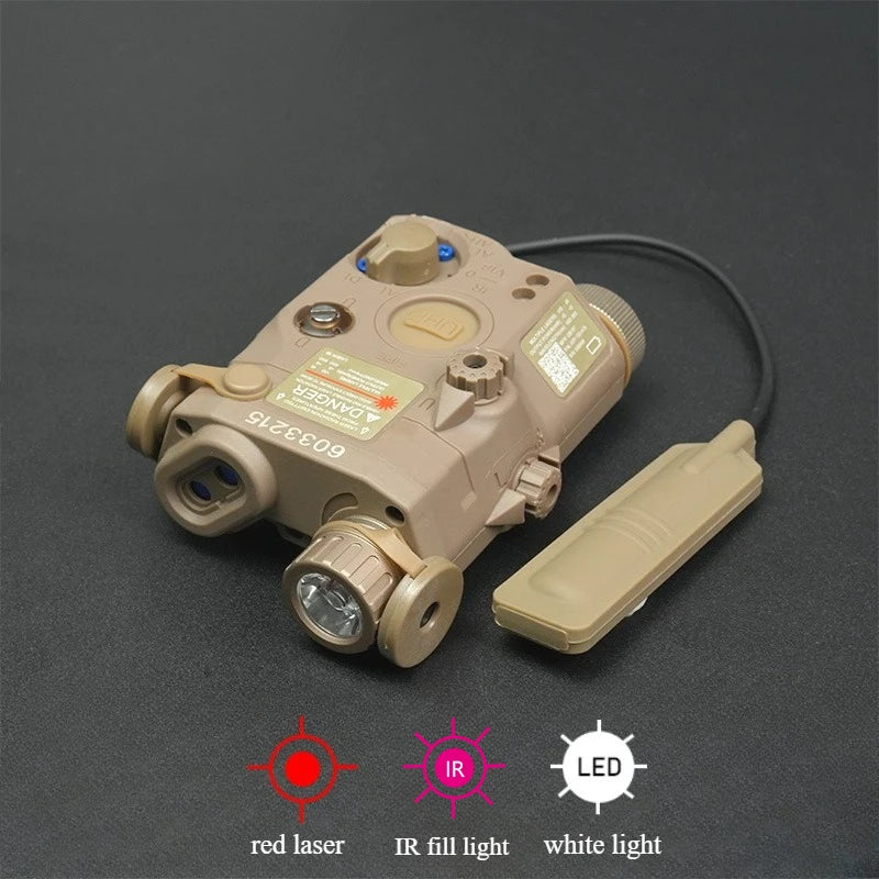 US Warehouse Tactical Gear PEQ15 PEQ Indicator Red Green Dual Laser/IR Light/IR Laser AR15 HK416 Hunting Accessory Fit 20MM Rail