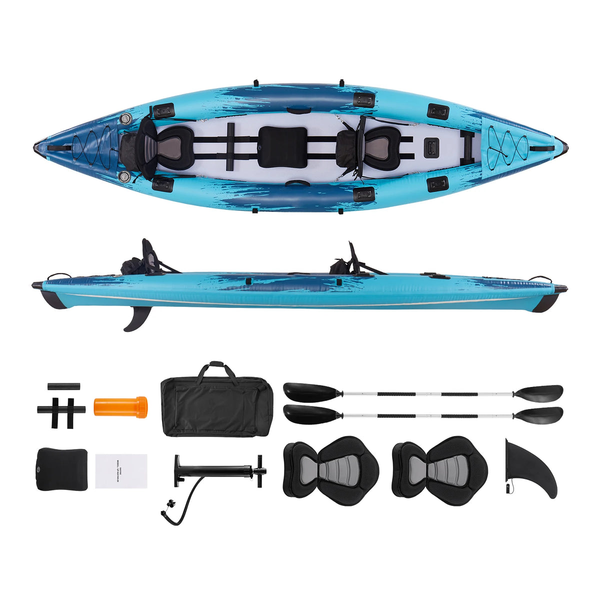 SucceBuy Inflatable Kayak with Padded Seats for Recreational Fishing