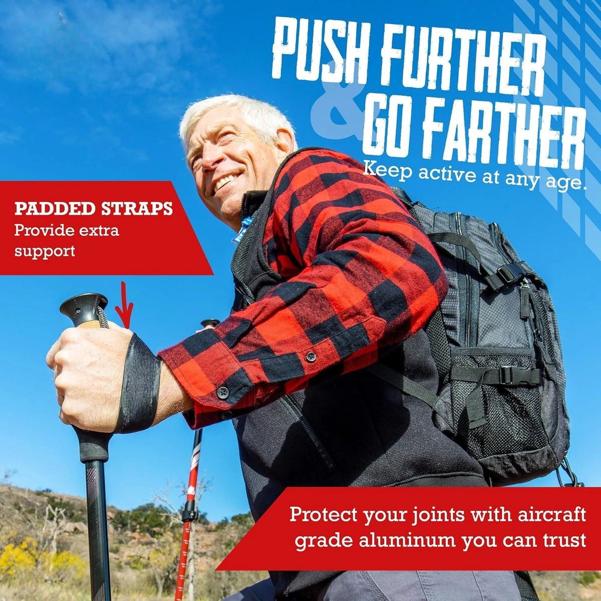 Lightweight Collapsible Trekking Poles For Hiking And Walking