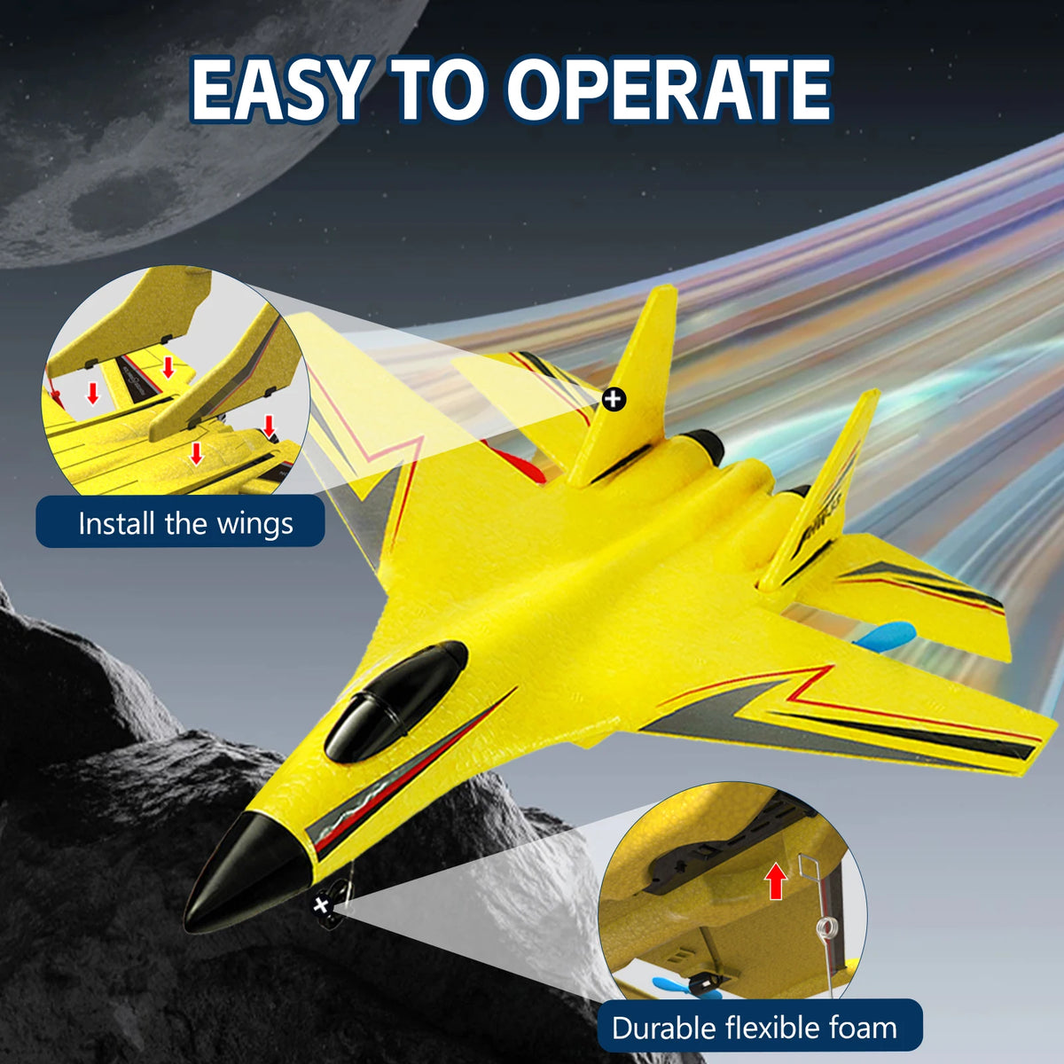 HW33 Remote Control Fighter Jet Plane With 6 Axis Gyroscope