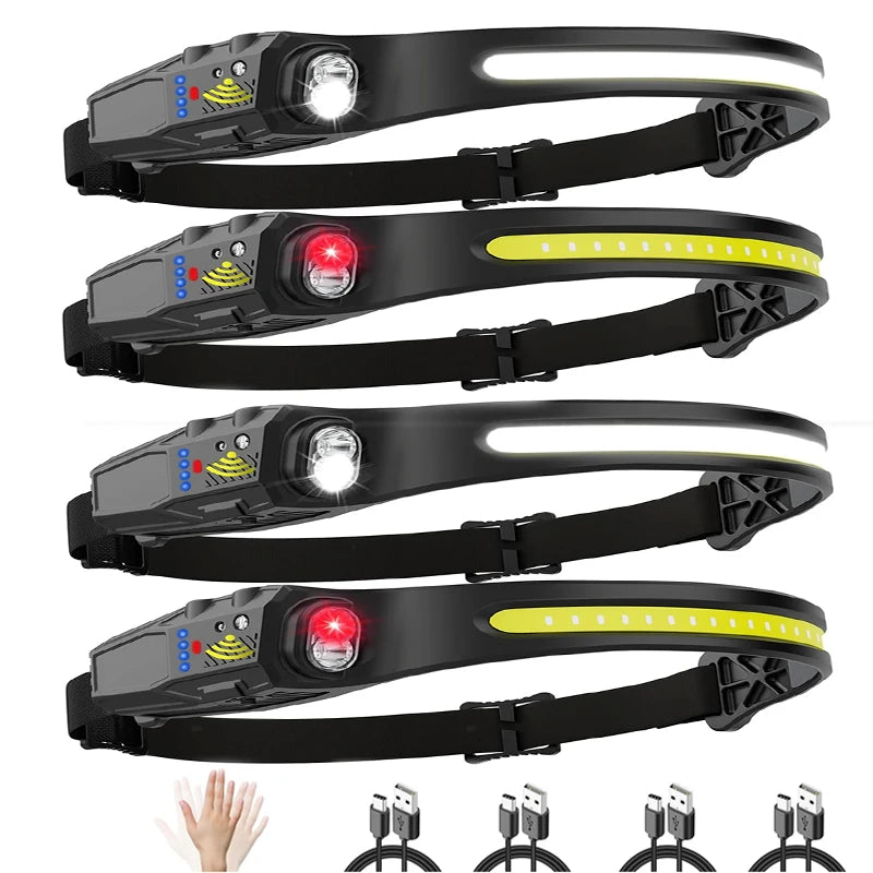Rechargeable LED Sensor Headlamp for Camping and Outdoor Use