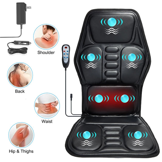Himouta Heated Massage Chair Pad With 9 Relaxation Modes