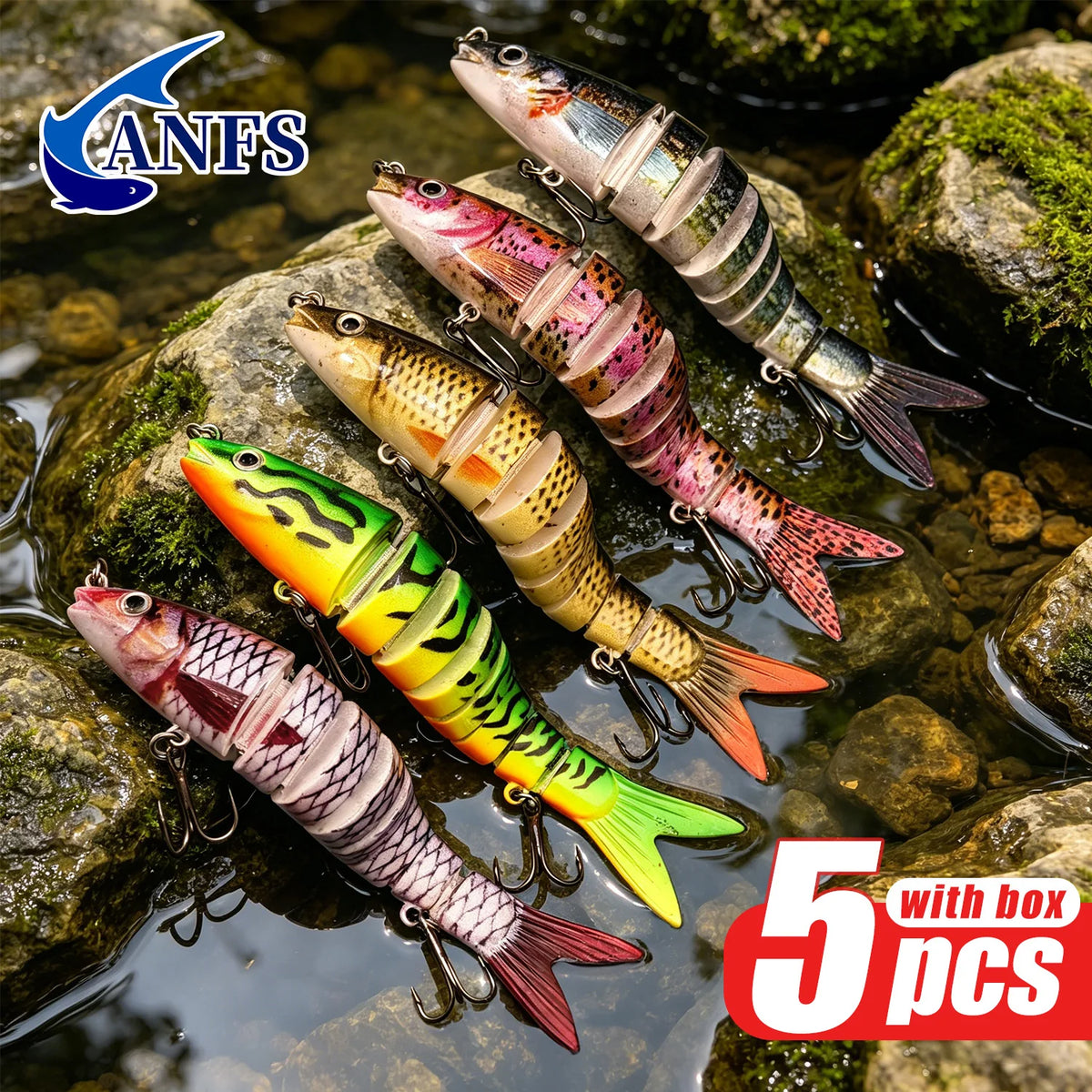 ANFS Jointed Sinking Swimbait Fishing Lures With Realistic Design