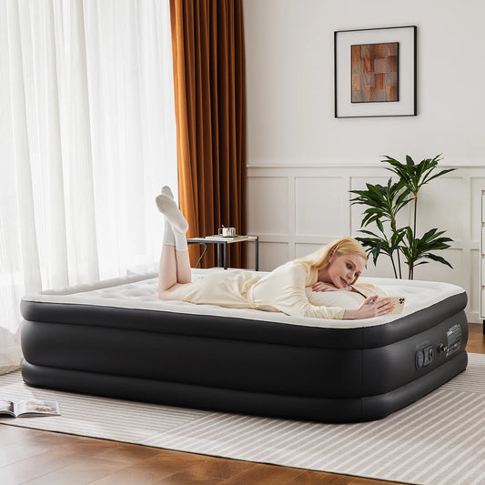 JHK Double Height Non Slip Air Mattress For Home Or Camping