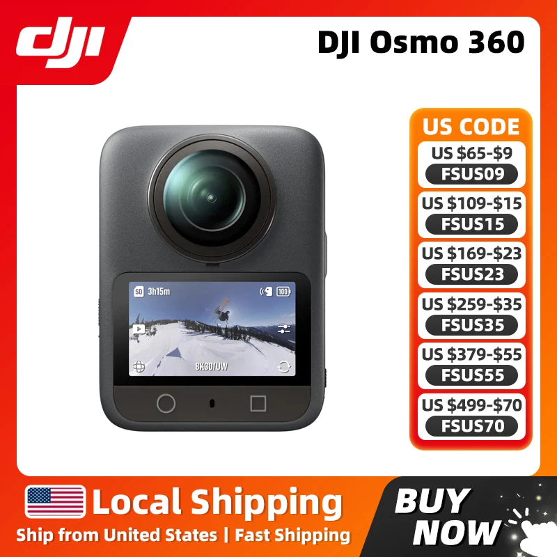 DJI Osmo 360 8K Video Camera With 120MP Photo Capture