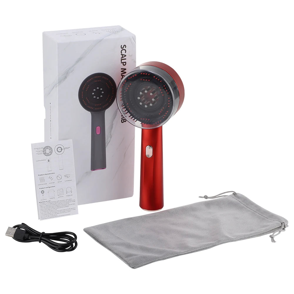 Afdeal Electric Hair Follicle Comb With Red Light Scalp Massager