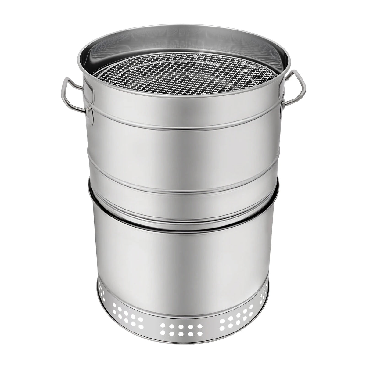 Portable Stainless Steel Hanging Charcoal Grill With Rotating Skewers