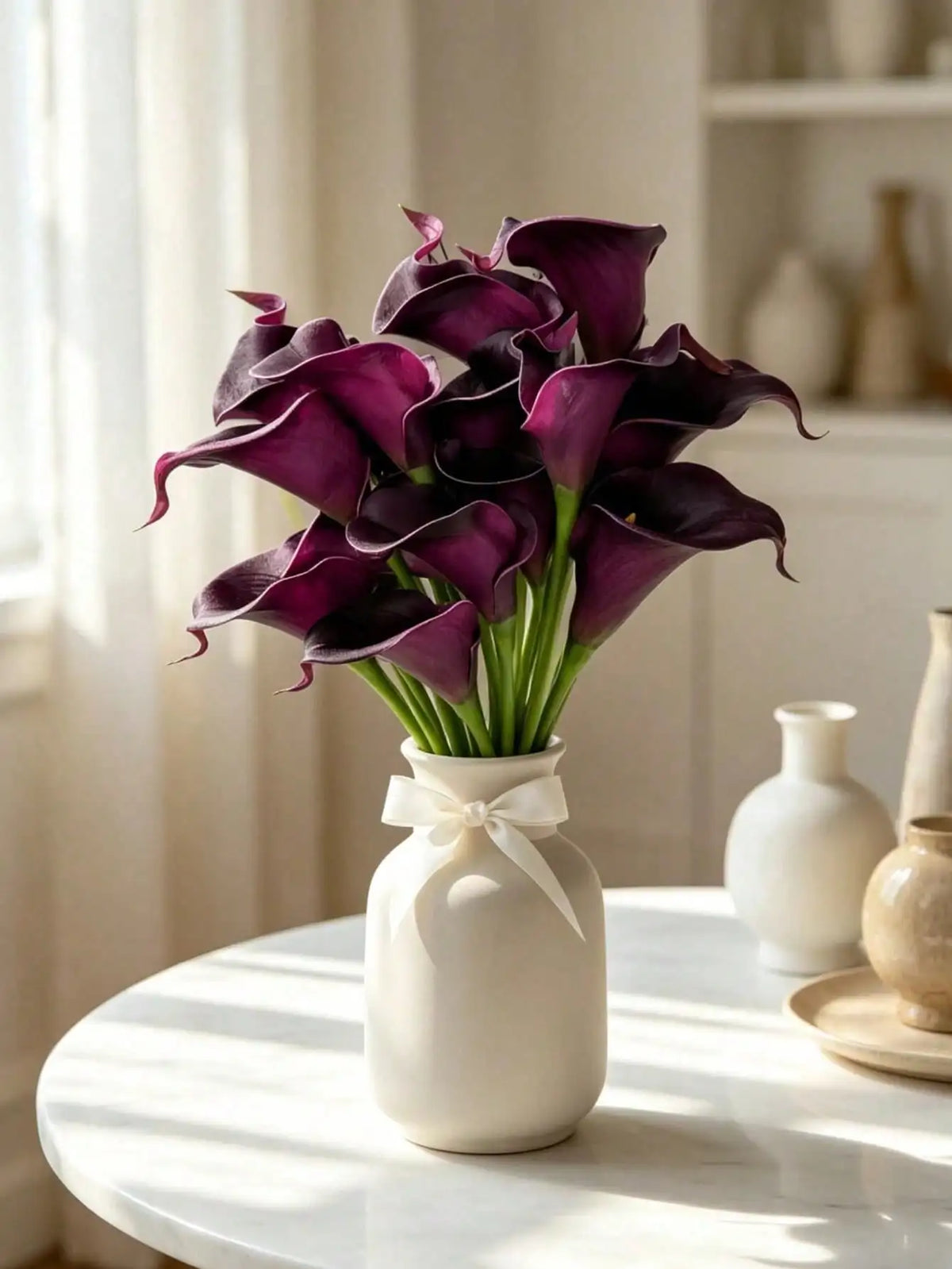 Realistic Artificial Calla Lily Bouquet For Wedding And Home Decor