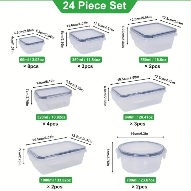 Stackable Airtight Plastic Food Storage Containers With Lids