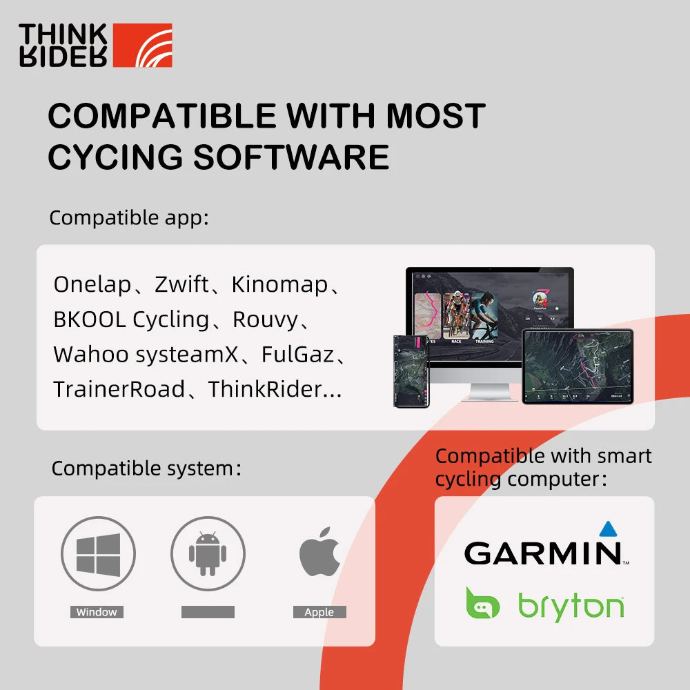 ThinkRider X2 Max Smart Indoor Bike Trainer With Power Meter