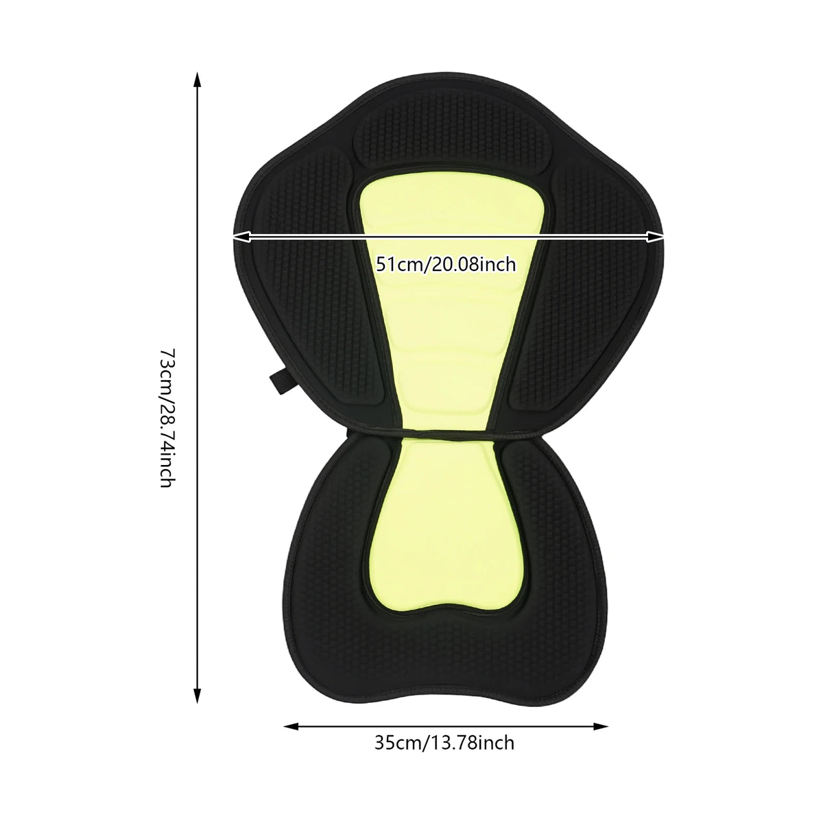 Ergonomic Kayak Canoe Seat With Adjustable Straps And Storage Bag