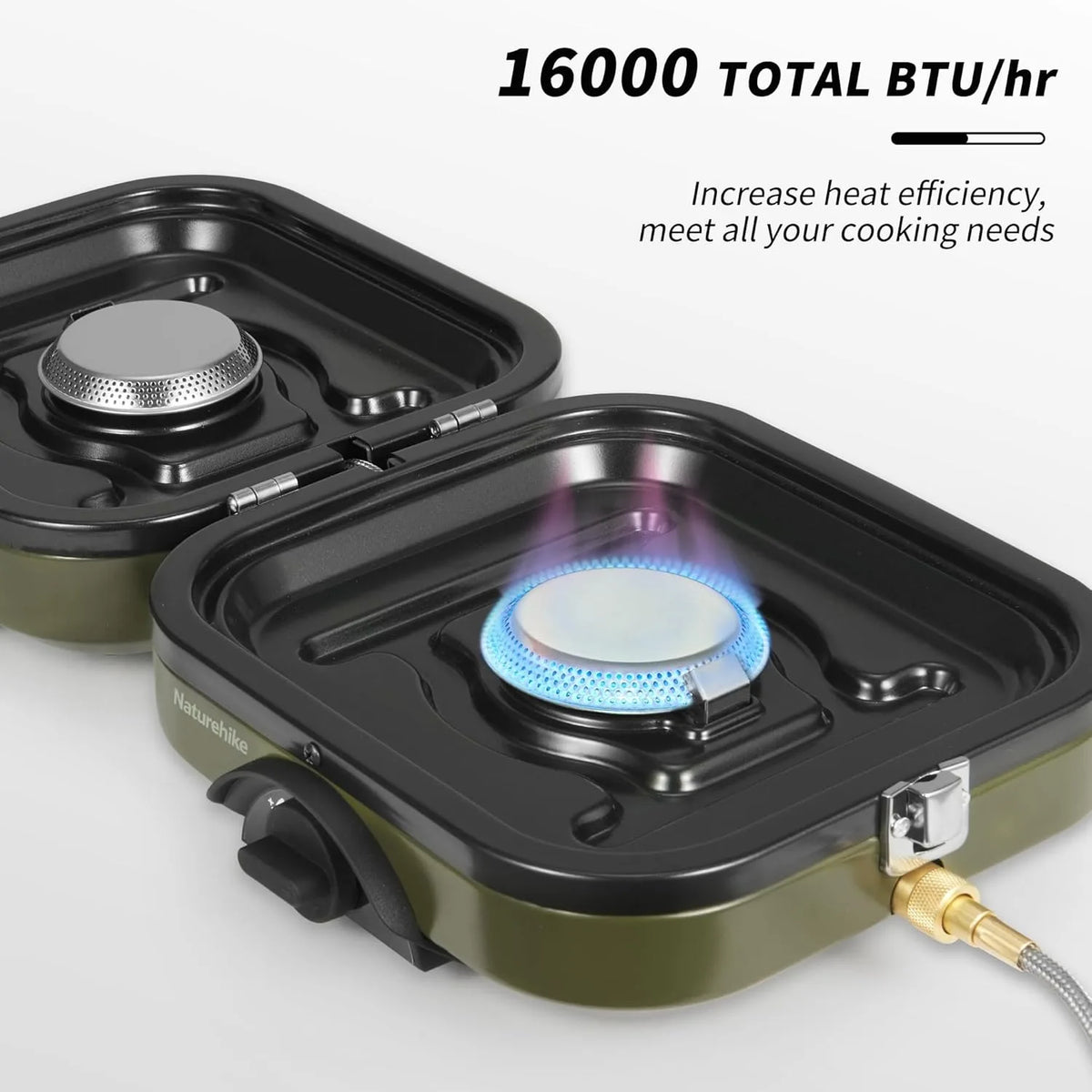Naturehike Portable Two Burner Camping Stove With Griddle For Outdoor Cooking
