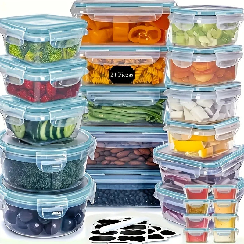 Stackable Airtight Plastic Food Storage Containers With Lids