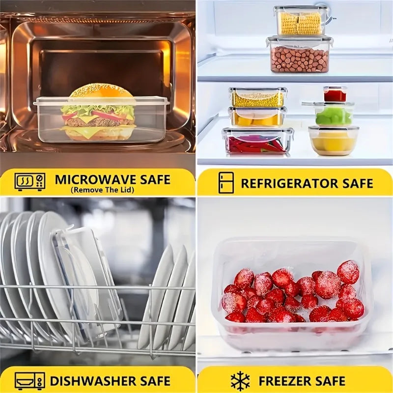 Stackable Airtight Plastic Food Storage Containers With Lids