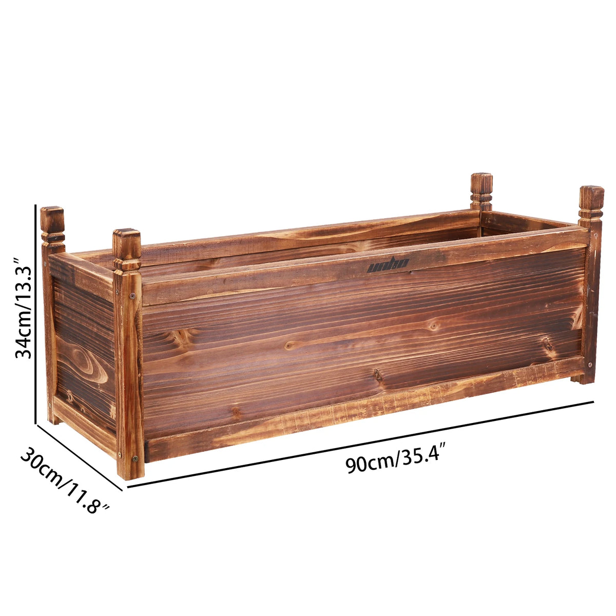 Outdoor Solid Pine Wood Raised Garden Planter Box Flower Bed
