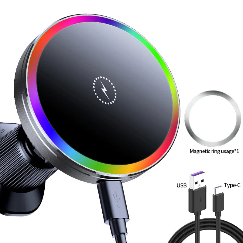 Charger Magnetic Car Vent Mount Wireless Fast Charging Phone Holder