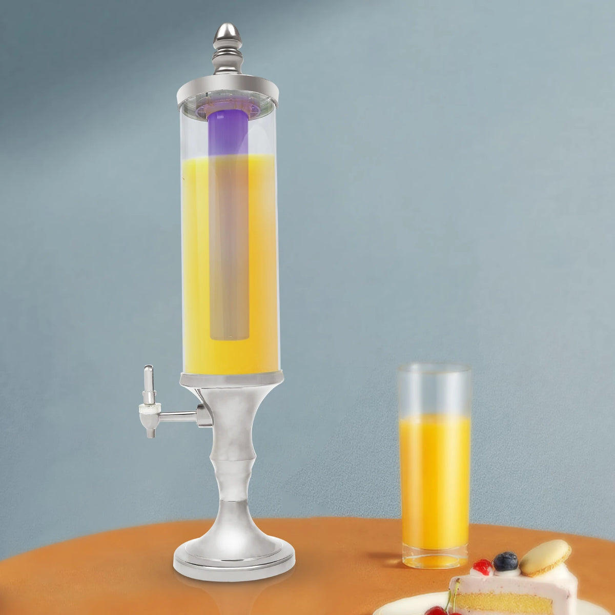 3L Beer Tower Dispenser ABS Tabletop Beer Dispensers with Light for Liquor and Juice Parties Pubs Restaurants