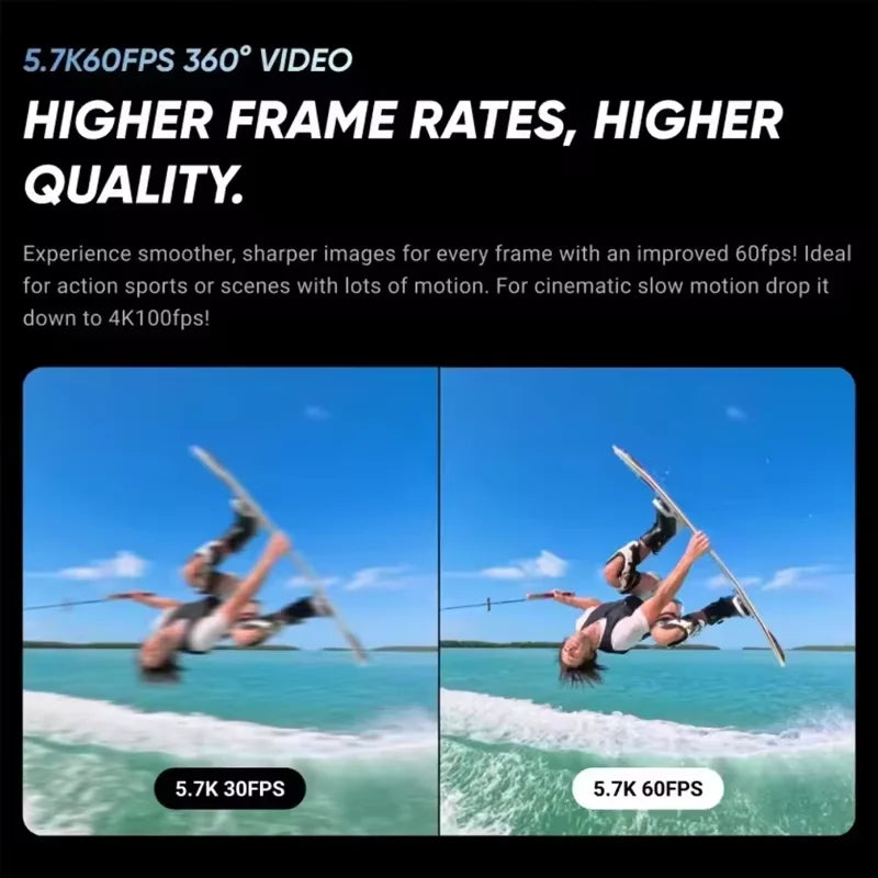 Insta360 X5 8K 360 Degree Video Camera With Replaceable Lenses