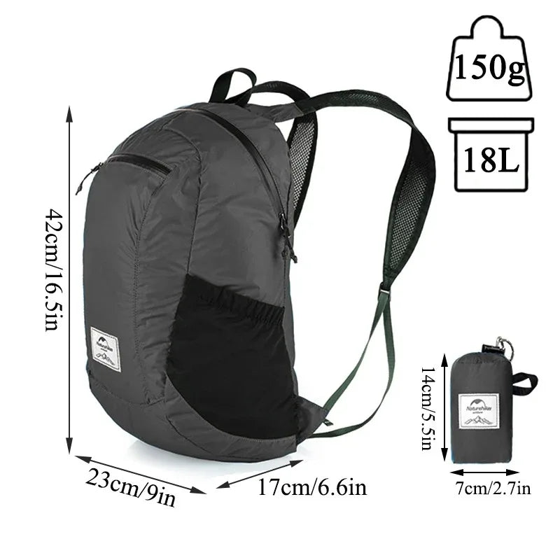 Naturehike Lightweight Foldable Waterproof Hiking Backpack for Outdoor Travel