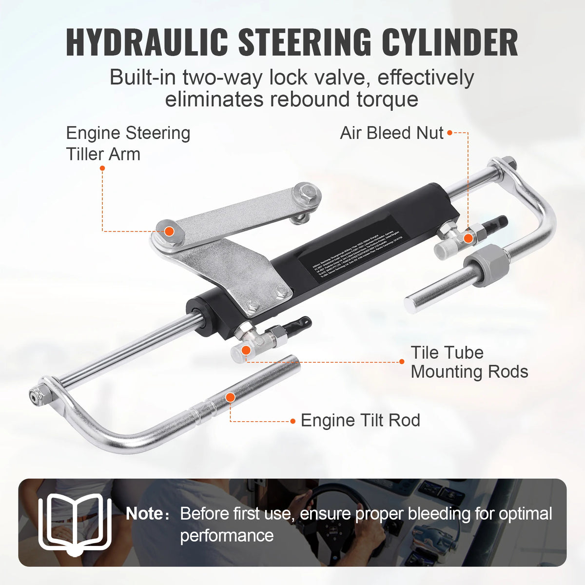 SucceBuy Hydraulic Outboard Steering Kit With Helm Pump