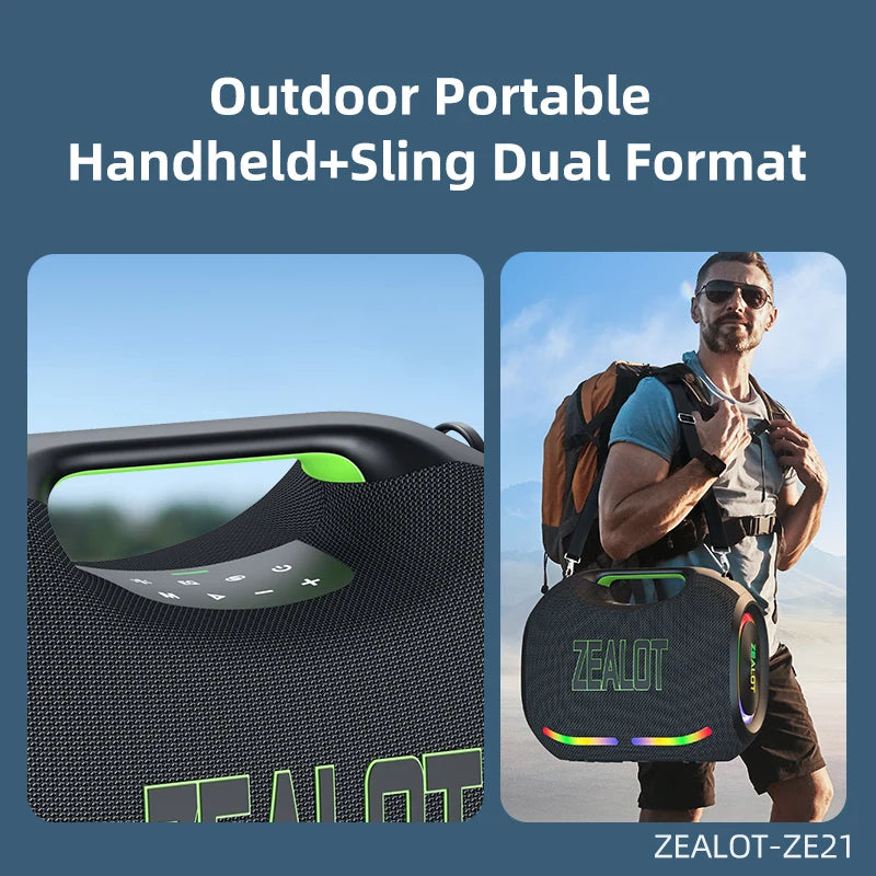 Zealot Portable Bluetooth Speaker Waterproof HiFi Wireless Audio System