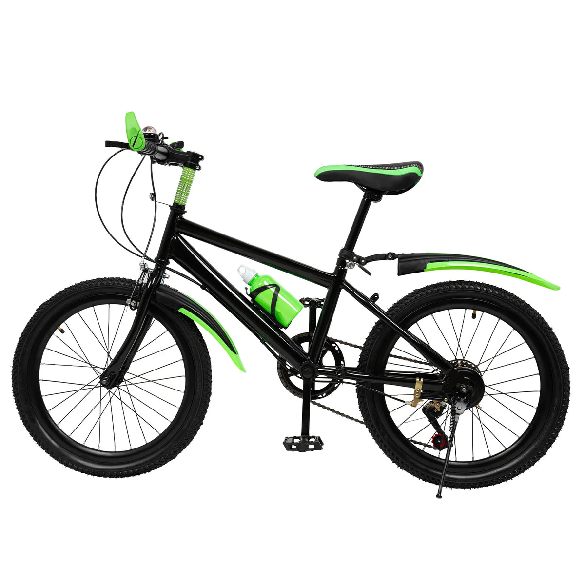 20 Inch 7 Speeds Mountain Bike Adjustable Children's Bicycle with Storage Bag and Compass Bell Braking System Bike