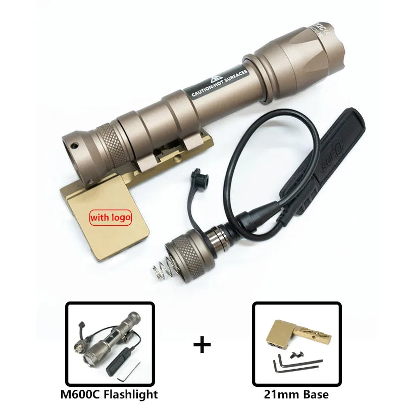 Tactical SF M600C M600B M300B M300C Flashlight Gun Light Ar15 Hunting Tools Lamp M300 M600 Scout Light with Short Style Ml-ok/21mm Picatinny Rail Base