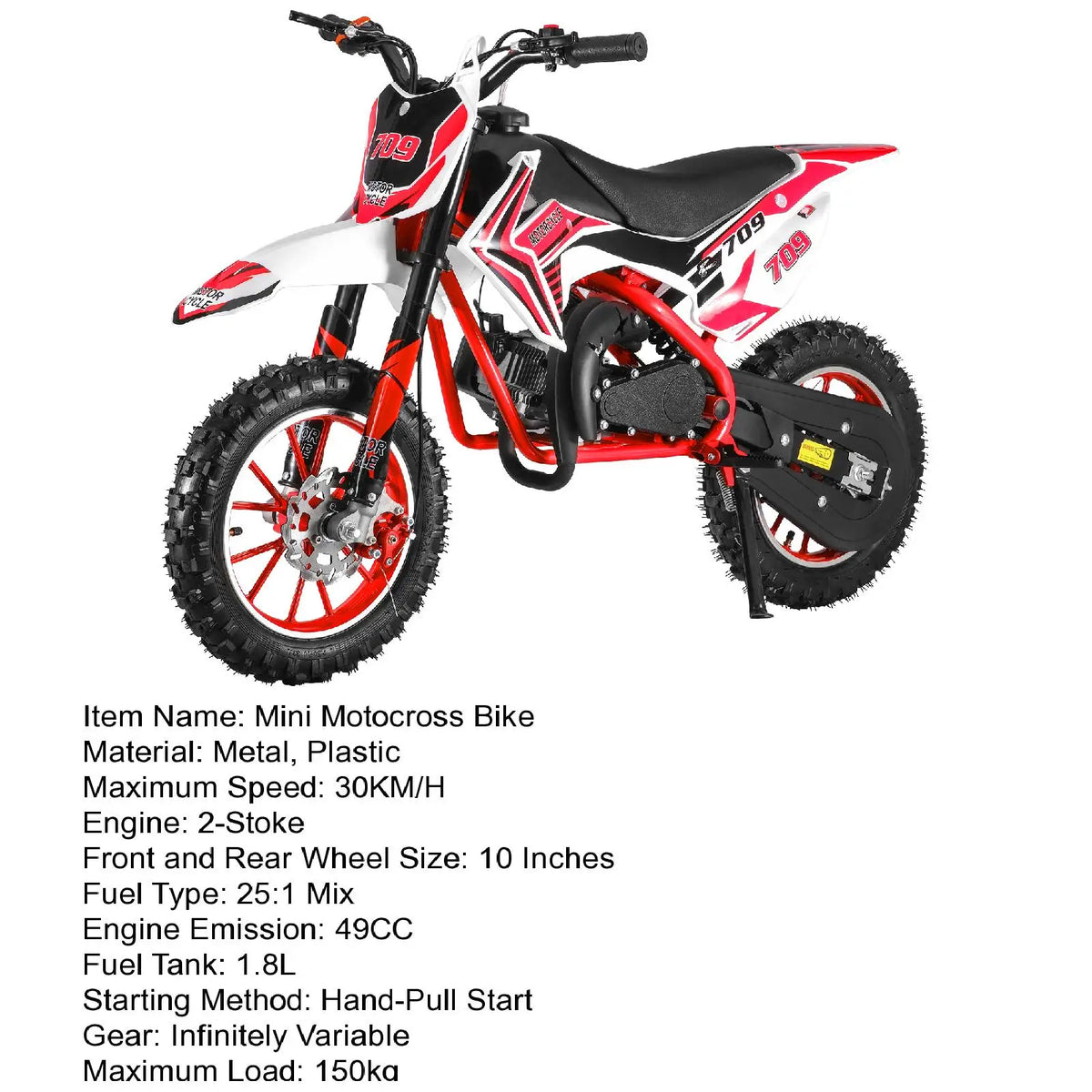 Gas Powered Kids Off Road Dirt Bike With Disc Brakes
