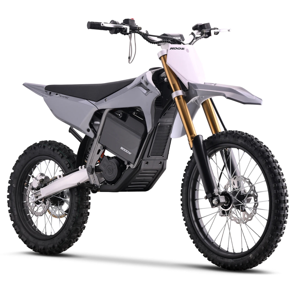 KOOZ HP131E-L 72V 8000W Adult Electric Dirt Bike, Electric Motorcycle for Adult, Max Speed 56MPH, 35AH Lithium Battery, 19"/16" Knobby Off Road Tires, Hydraulic Brakes, Dual Shock Absorber, UL2272, SGS Certified