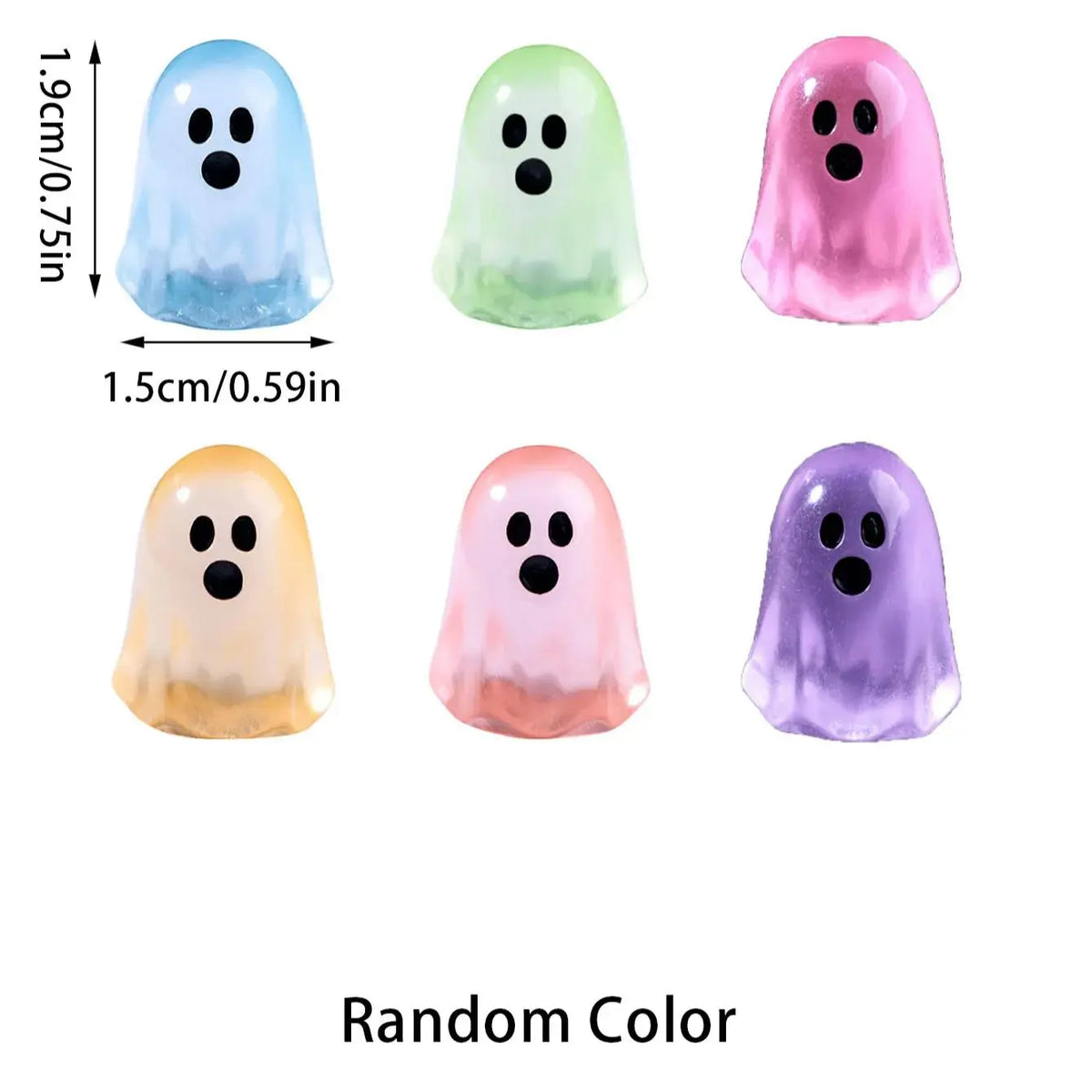Luminous Mini Resin Ghost Figures for Halloween Decorations and Gifts