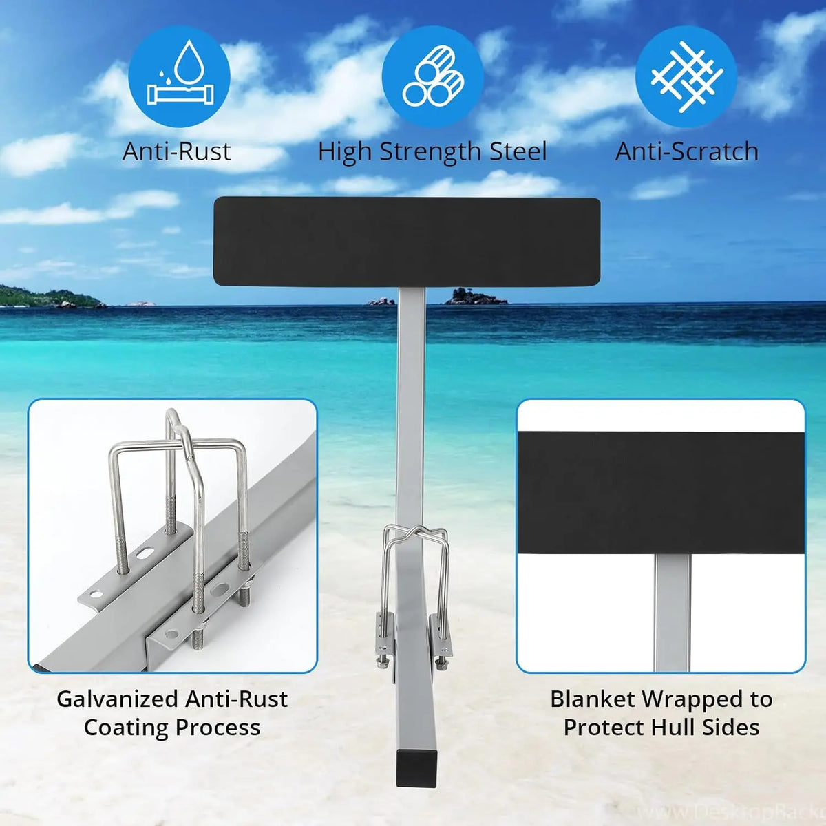 Garvee Adjustable Galvanized Steel Boat Trailer Guide Poles