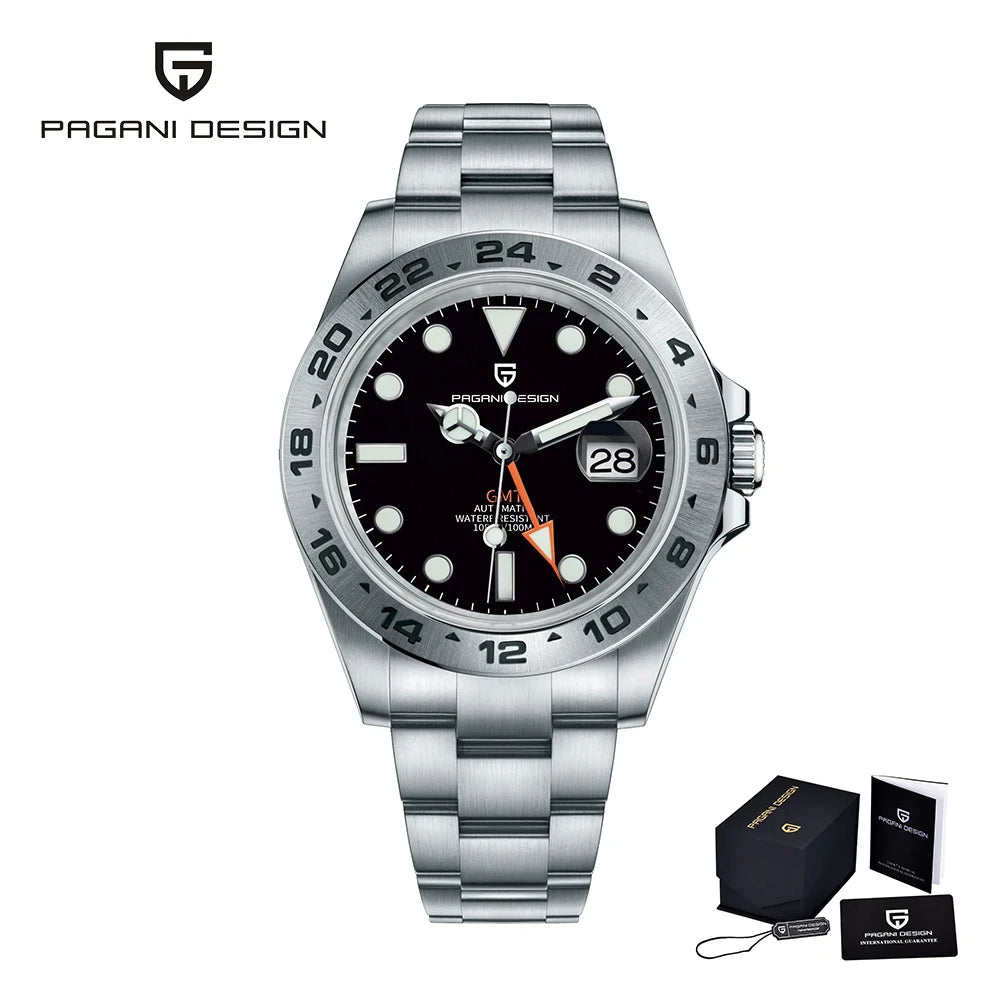 PAGANI DESIGN Automatic GMT Men's Watch With Sapphire Crystal
