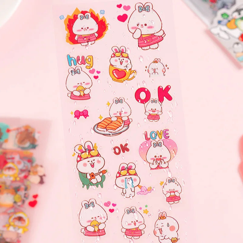 Pet Planet Cartoon Waterproof PVC Journal And Pencil Case Stickers