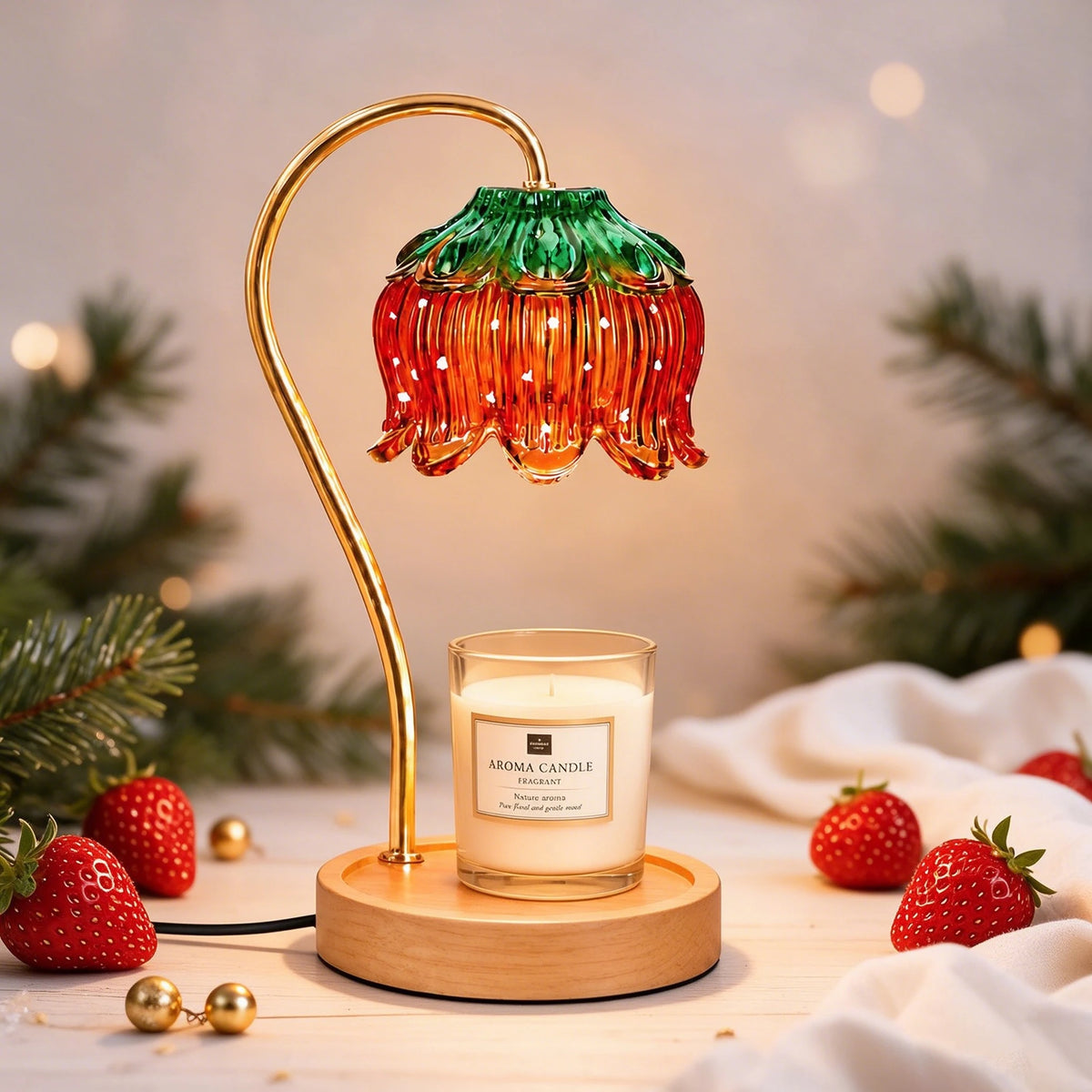 Flower Candle Warmer Lamp With Timer And Dimmable Light