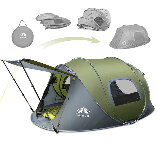 Night Cat Instant Waterproof Pop Up Camping Tent For Hiking