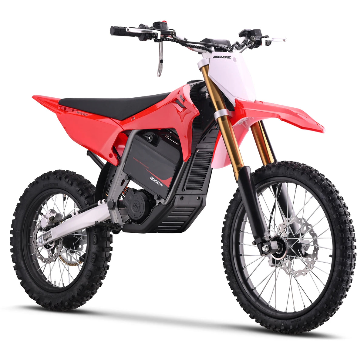 KOOZ HP131E-L 72V 8000W Adult Electric Dirt Bike, Electric Motorcycle for Adult, Max Speed 56MPH, 35AH Lithium Battery, 19"/16" Knobby Off Road Tires, Hydraulic Brakes, Dual Shock Absorber, UL2272, SGS Certified