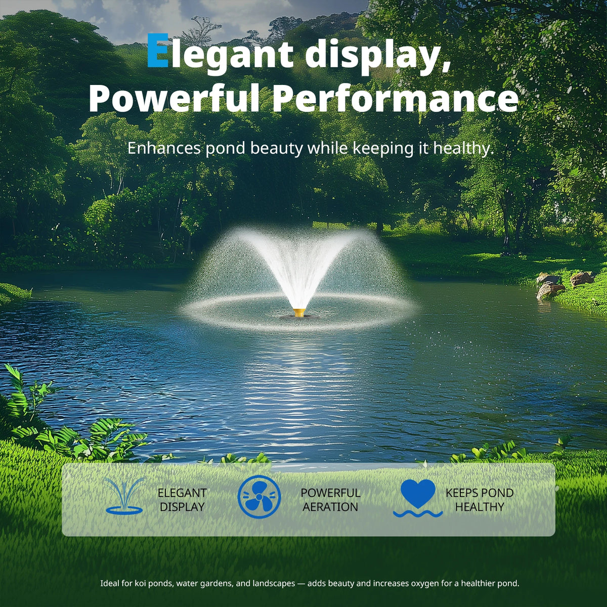 Yanaso Pond Fountain Aerator Pump With Timer And Dual Patterns