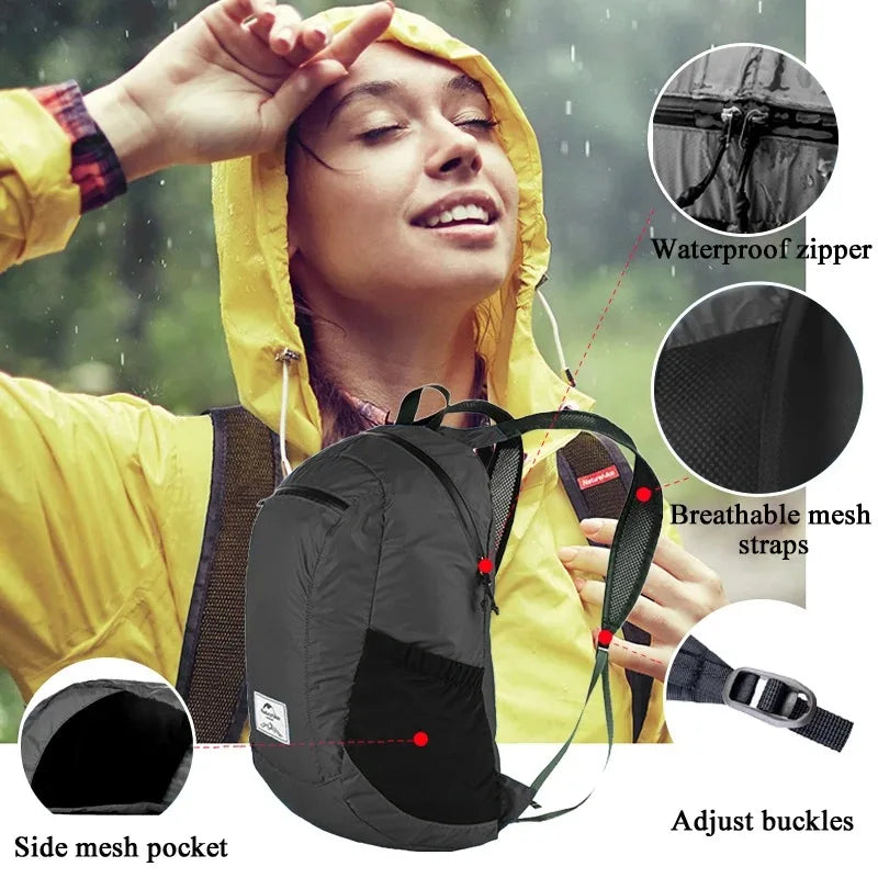 Naturehike Lightweight Foldable Waterproof Hiking Backpack for Outdoor Travel