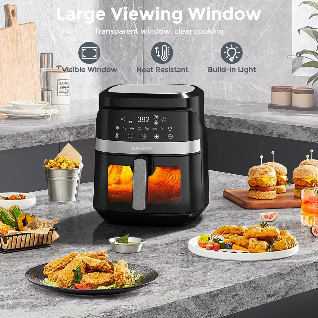 Sejoy 8-in-1 Air Fryer With Ceramic Coating and Versatile Cooking