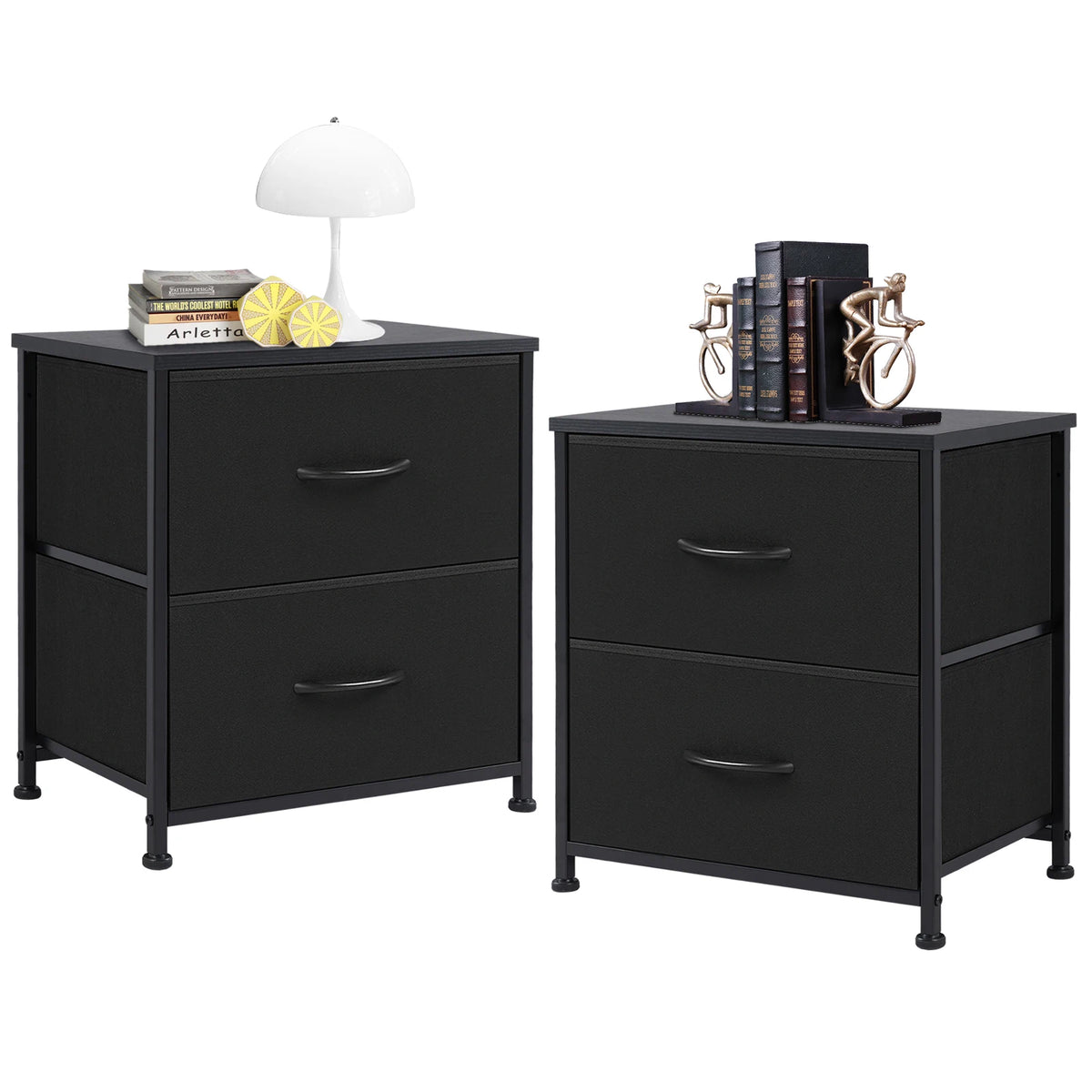 JHK Modern Fabric Drawer Living Room Storage Cabinet